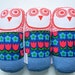 70s vintage fabric owl plush toy softie by Jane Foster Scandinavian tulip flowers