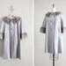 1950s coat / wool swing coat / fur collar coat