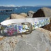 Vintage Floral Print Belt - Multi Garden Flowers with White Vinyl and Gold Metal - Size 8 (Medium) - Cottage Country Club 1980's Preppy