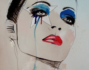 Im Afraid I Cant Help It - Fashion Illustration Art Print