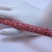 Handcrafted Shades of Red Retro Squares Polymer Clay Covered Ball Point Pen