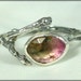 tourmaline silver twig ring, gemstone ring