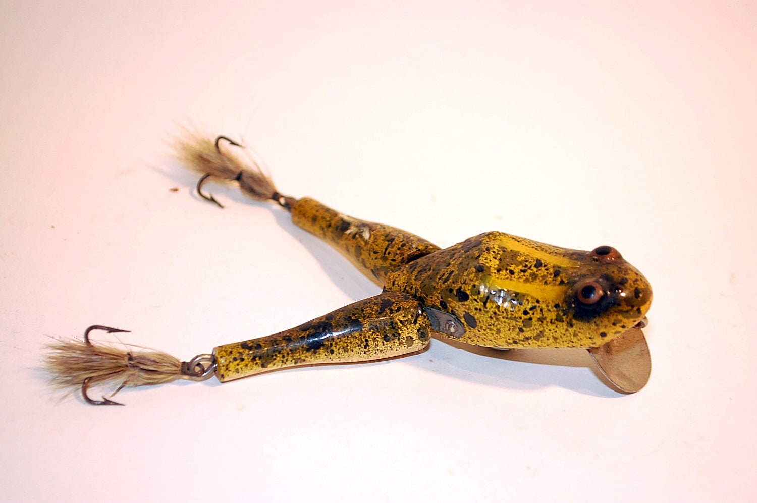 RESERVED rare vintage fishing lure with hair on hooks