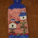 Patriotic Birdhouse Hand Towel With Royal Blue Crocheted Top