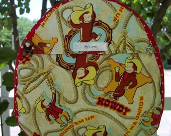 My Carrie Toddler Backpack made with Curious George Fabric