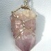 Spirit Amethyst Crystal - Sterling Silver wire wrap necklace pendant - on chain - Citrine - Cactus Quartz pendant - wire wrap crystal