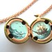 Reserved for royalcookie - Tropical Sea Locket, Oil Painted, Ship Sailing in the Caribbean in Aqua and Sea Green