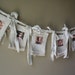 Words HANDMADE Shabby Chic Fabric Collage Festoon OOAK