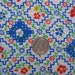 Vintage 1970s Great for Quilt Pennsylvania Dutch Like Flowers Red White Green and Blue Half yard