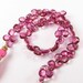 Luxe Rich Mystic Pink Topaz 6mm Faceted Heart Briolettes (5 beads) LAST SET