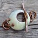Torchfired enameled handmade copper toggle