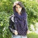 The Fringe Cowl scarf hood eternity slouch royal blue grape purple