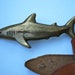 Vintage Pete Johnston Brass Shark Buckle and Brown Leather Belt