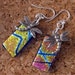 Dichroic Dragonfly Earrings, Fused Glass Earrings, Dichroic Jewelry, Fused Glass Jewelry