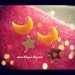 Sailor moon gold mirror and yellow laser cut earrings (