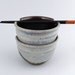 Rice Bowls- Noodle Bowls - Pair of 16 oz. Bowls - Temmoku Brown, White Stoneware
