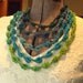 Crochet Noro Scarf, Turquoise Green Chartreuse Aqua Teal, Berry Stitches, Skinny, Belt