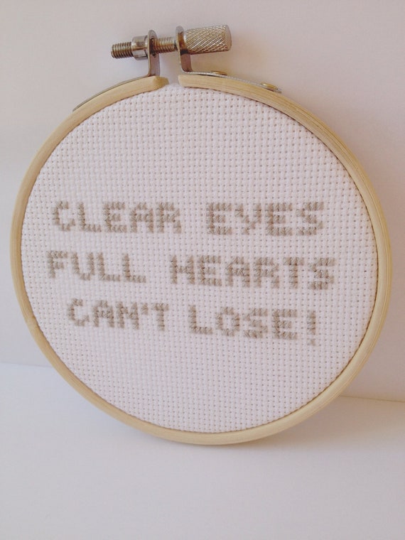 Friday Night Lights Quote Embroidery Hoop Art Wall Art.