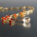 Golden Rutilated Quartz and Mexican Fire Opal Bar and Cable Chain 14k Gold Fill Necklace