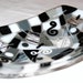 Mosaic Swirls Fused Glass Bowl, Black, White, and Gray, 8.5" x 5", Food Safe