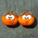 Lampwork beads 1027 (2) Pumpkins