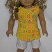 American Girl Doll Clothes - Summer Fun Short Outfit