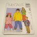 McCalls Toddlers' And Childrens' Jacket, Pullover Top, Pull On Pants And Hat Pattern 3387 Size 1 2 3