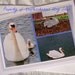Swan Collage Photo Card, Mother on Nest, Father Swimming, Mother and Cygnant