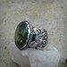 Airmid Wild Growth Prehnite Cabochon set in Sterling silver Fairy and nature sprite Ring