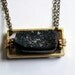 Druzy Necklace - Geometric Jewelry, extra long length drusy necklace