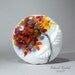 Hydrangia -Lampwork lentil shape focal bead-42mm