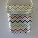 Fold over beach bag, beach Tote Chevron, READY TO SHIP