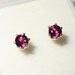 Rhodolite Garnet Earrings in Solid Sterling Silver Settings - Genuine, Natural Gemstones