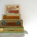 Vintage Wood Cigar Boxes Instant Collection Colorful / Desk Accessory / Home Office Supplies / Storage Organization
