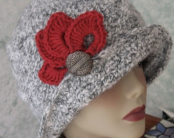 Crochet Hat Pattern Flapper Style With Brim Petal Trim And Back Pleats Digital Download