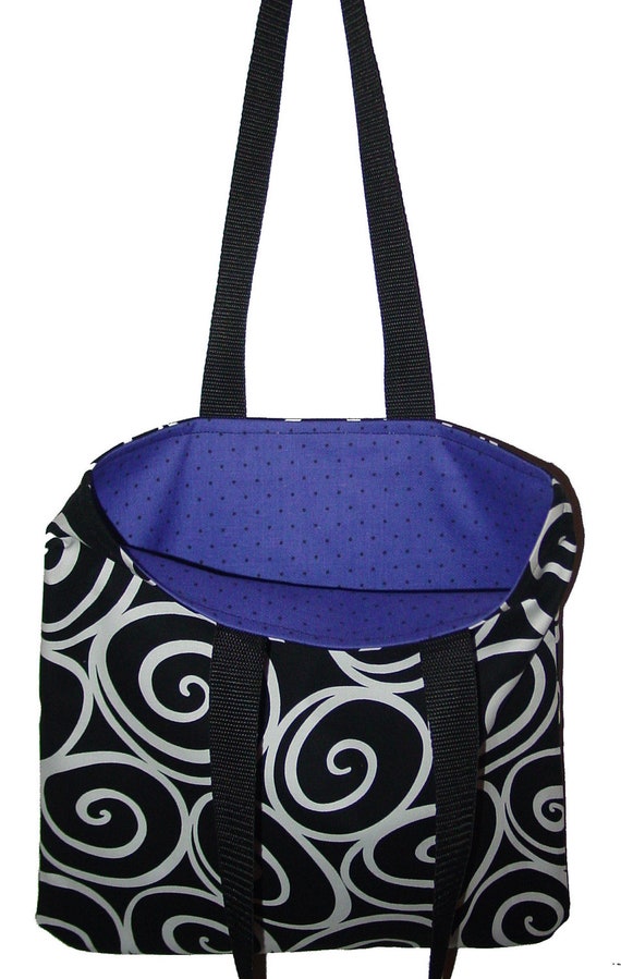 Modern Tote Bag Reversible Designer Fabric Tote Bag by sewkindness