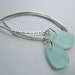 Beach Glass Earrings - Aqua Sea Glass Sterling Earrings