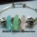 Silver Sea Glass Bracelet with Pastel Beach Glass Jewelry Seaglass Bracelet