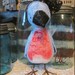Whimsy art doll Blue Bird Shabby cottage decor