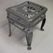 Battered Vintage Cabriole Legged Metal Stool OOAK