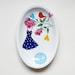 Blue polkadot dress platter