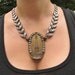 Statement Necklace Rhinestone Assemblage Necklace Antique Jewelry Brass Upcycled Eco Friendly Jewelry DanielleRoseBean