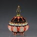 Fiesta Polymer Clay Pot, Orange, Black, Multi-colored