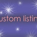 CUSTOM LISTING for Jen Fletcher