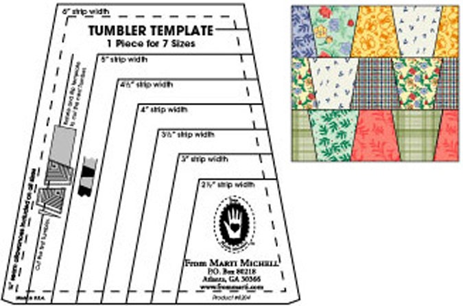 tumbler template ruler from marti michell 8204