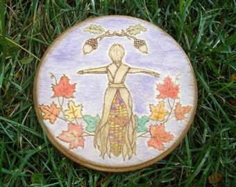 Made to Order Corn Mother Mabon Altar Tile