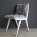 Mid Century Jens Risom Style Chair with Upholstered Seat
