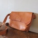 xxx RESERVED for shanshankha xxx Hand Stitched Simple Leather Flap / Messenger / Hip Bag - Caramel Brown -