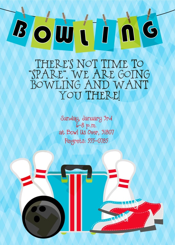 old 5 year birthday wording Bowling Birthday Party Printables Bowling Bowling Party