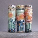 MruMru Handmade Lampwork Glass Bead set. 3 Organic murrini tubes. Sra.